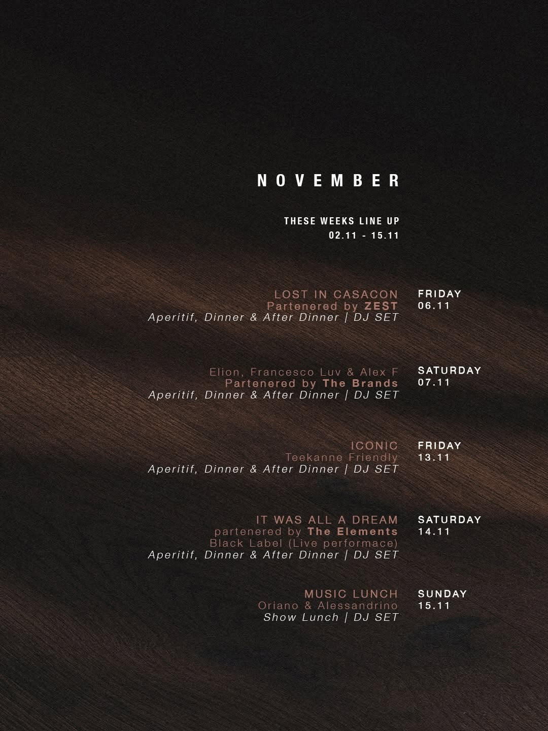 DJ SET MUSIC LUNCH